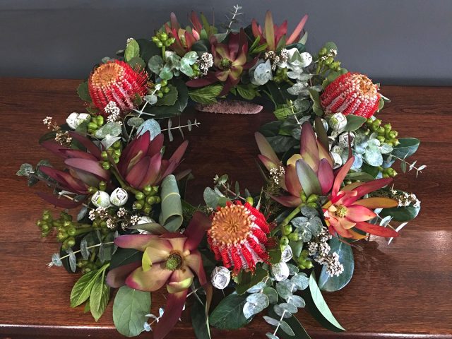 "Native Remembrance Wreath" Floral Arrangement